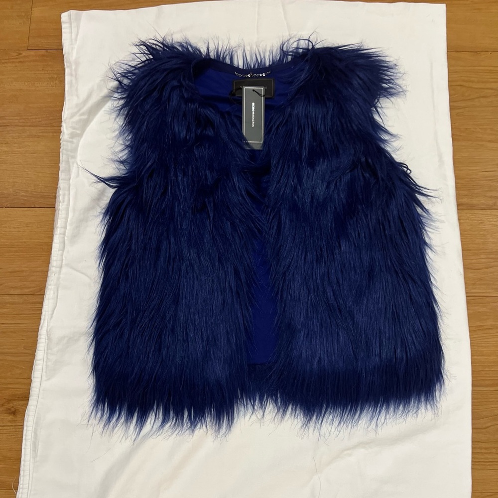 COPY - BCBGMAXAZRIA faux fur vest.